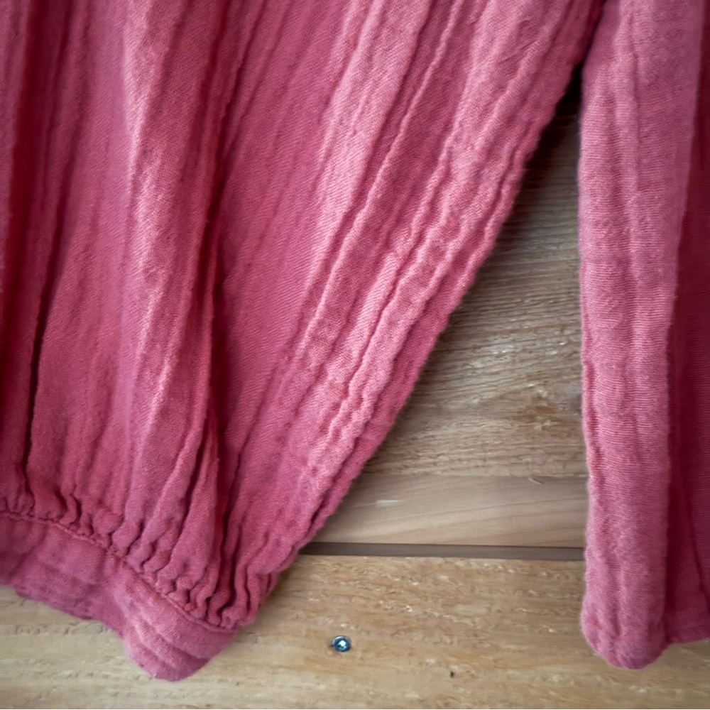 Sonoma Pink Pleated Long Sleeve Blouse - Picture 3 of 11